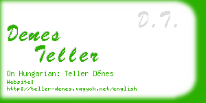 denes teller business card