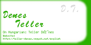 denes teller business card